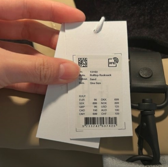 NWT Rain Backpack Rolltop Sand - Picture 8 of 11